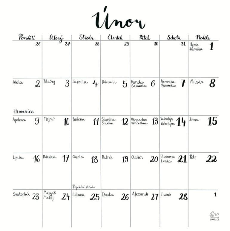 U tebe je odpuštění   Nástěnný kalendář 2026