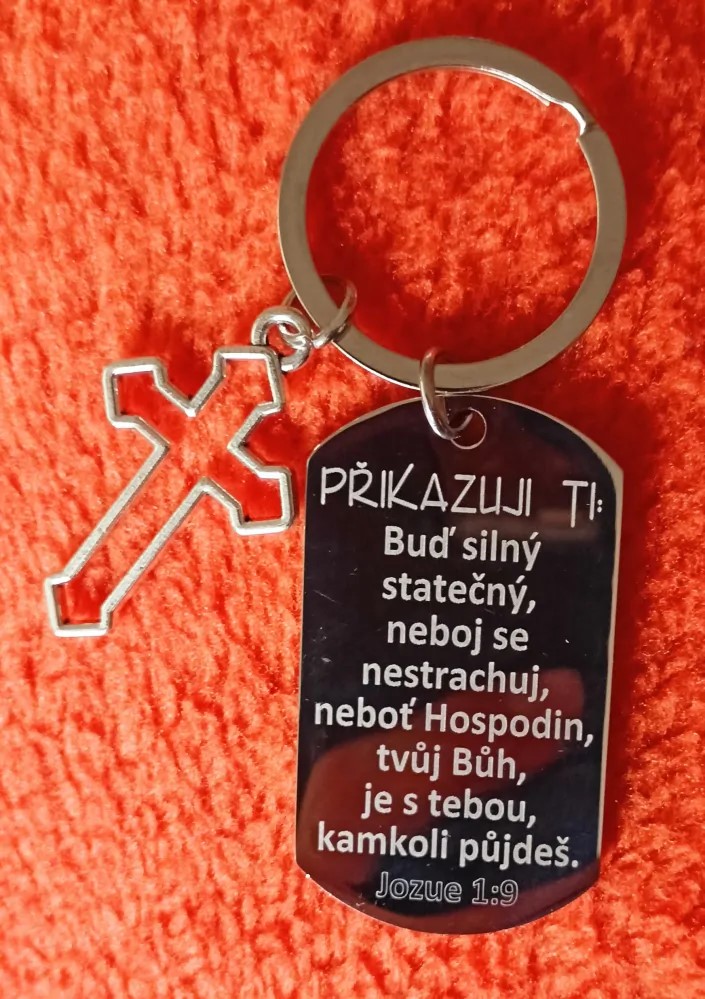 Klíčenka nerez - Jozue 1:9