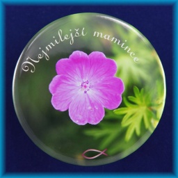 Magnetek s textem-prům.75mm-Nejmilejší mamince