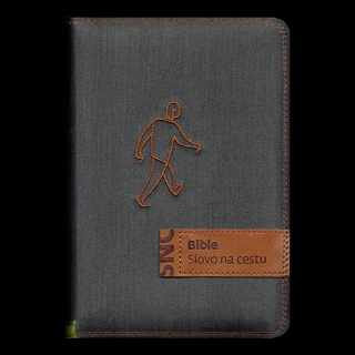 Bible Slovo na cestu, zip, jeans, šedočerná