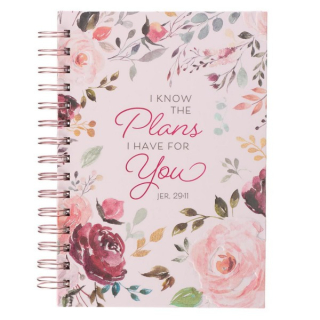 Velký drátěný zápisník - The Plans I Have for You Plum Floral