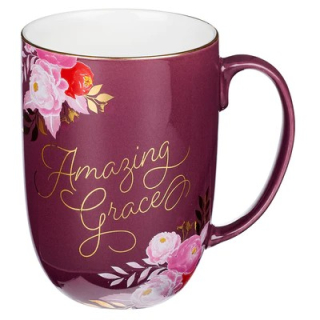 Amazing Grace Mulberry růžový -  hrnek na kávu