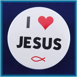 Magnetek s textem-prům.5cm- I Jesus - bílý