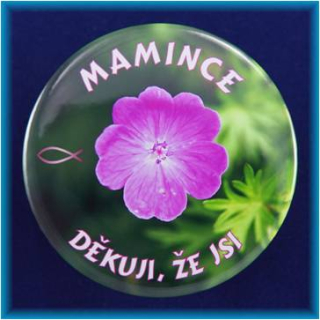 Magnetek s textem-prům.75mm- Mamince