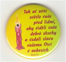 Odznak –dětský motiv s textem-prům.5cm.