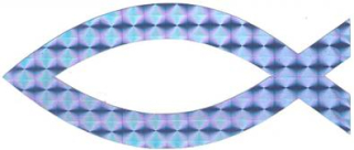 Samolepka - perlaťová - modrá (vel.10.5cm)