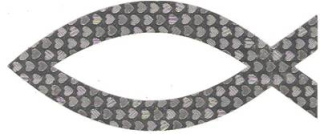 Samolepka-perleťová - střibrná (vel.10.5cm.)