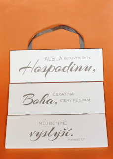 Dekorace na stěnu s biblickým veršem