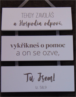 Dekorace na stěnu s biblickým veršem