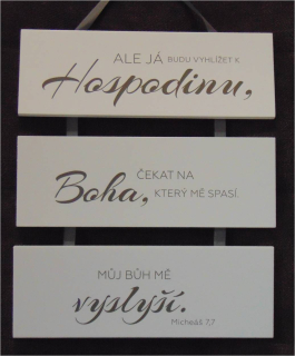 Dekorace na stěnu s biblickým veršem