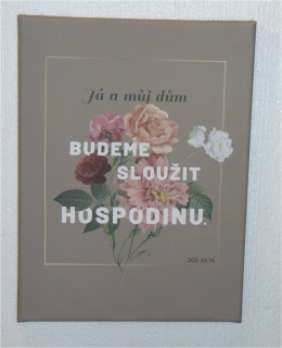Dekorace na stěnu-Plátno s biblickým veršem