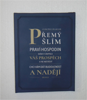 Dekorace na stěnu-Plátno s biblickým veršem
