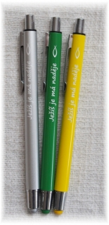 Kovové pero stylus - Ježíš je má naděje